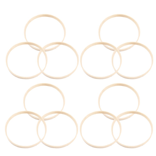24Stk Beige DIY Bambusringe Für Makramee Projekte