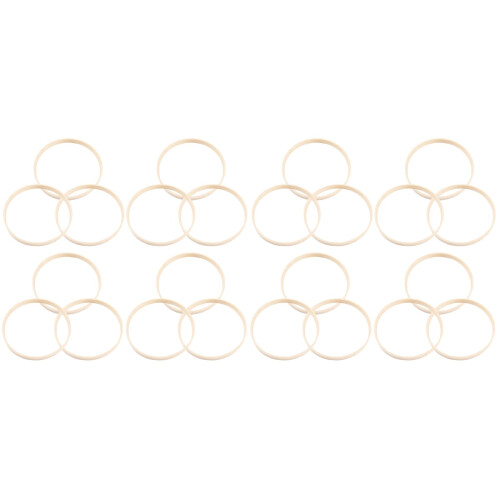 24Stk Beige DIY Bambusringe Für Makramee Projekte 1