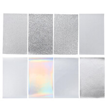 24Stk Handmade Silber Kunstleder Stoffe Für DIY Schmuck Und