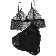 4Sets Damen Unterwäsche Set Spitzenbikini Komfort Für Nacht