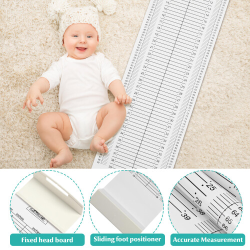 3Stk Neugeborenen-Messmatte Mit Kopfbrett Abs+pvc 2