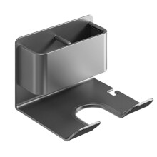 Hair Dryer Holder Gun Gray NoDrill Bathroom Adhesive Wall Mounted SpaceSaving Storage Rack