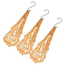 3Stk Geflügel Futternetz Nylon Gemüsebeutel Hängend Beige