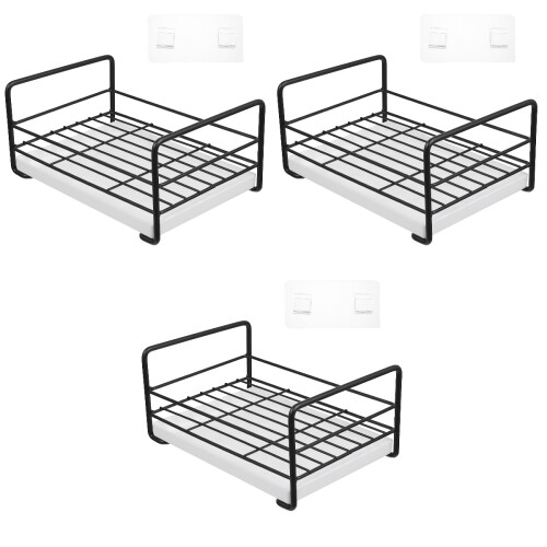 3Stk Schwammhalter Küchen Organizer Mit Ablaufsystem 2