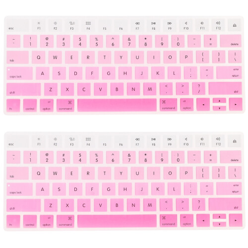 2Stk Laptop Keyboard Protector Pink, Flexibler Tpu Schutz Für Notebook 2