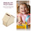 9Stk Multifunktionale Holz Spardose Hausform Beige DIY Geschenk 5
