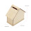 9Stk Multifunktionale Holz Spardose Hausform Beige DIY Geschenk 4
