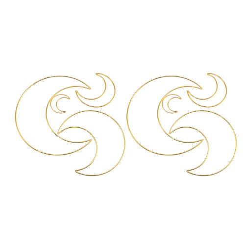 32Stk DIY Metallringe Gold, Robust Für Makramee & Basteln