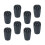 16Pièces Capuchon Pointe Bâton Randonnée Caoutchouc Noir Robuste 7