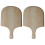 2Pièces À Bois Naturel Beige Spatule Pour Four 2