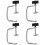 4Pièces Accessoires Argentés Pour Pâtes Clips Fixation Fer PP 6