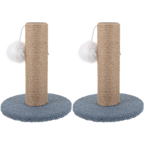 2Pièces Griffoir Chat D'intérieur Réutilisable Avec Peluche 2
