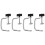 4Pièces Accessoires Argentés Pour Pâtes Clips Fixation Fer PP 5