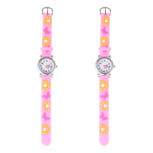 2Pièces Silicone Rose Motif Fleurs Sympas Confortables 1