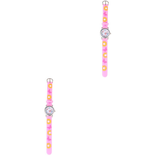 2Pièces Silicone Rose Motif Fleurs Sympas Confortables 2