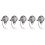 5Pcs Durable Aluminum Motorcycle Speedometer Clear Display Silver 11