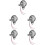 5Pcs Durable Aluminum Motorcycle Speedometer Clear Display Silver 8