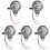 5Pcs Durable Aluminum Motorcycle Speedometer Clear Display Silver 4