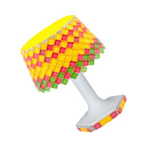 2Sets Child DIY Desk Lamp Kit Yellow Table Lamp Making Accessory Set