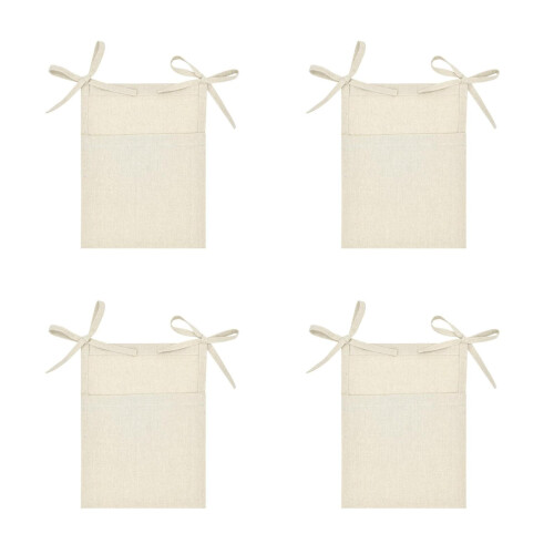 4Pièces Suspendu Beige En Lin Pour Jouets, Accessoires 2