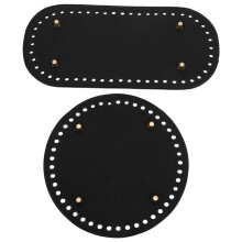 4Pcs Black PU Bag Bottom Cushion DIY Bag Shaping Base Durable Material