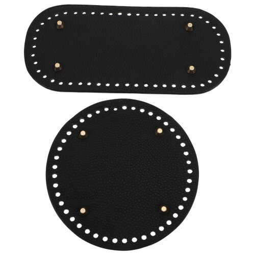 4Pièces Base De Couture Sac Noir PU Pour Forme Protection DIY
