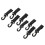 8Pcs Convenient Black Stroller Diaper Bag Hooks with 360 Degree Spin 8