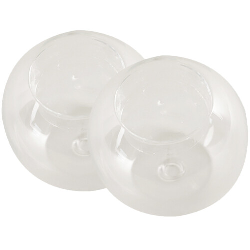 8Pcs Decorative Glass Candle Holders Transparent Tea Light Stand