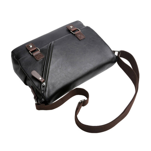 1Pièces Cartable PU Noir Résistant Voyage Et Usage
