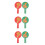 6Pièces Paddles Participation Classe Double Face Plastique 4