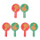 6Pièces Paddles Participation Classe Double Face Plastique 9