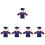5Ensembles Robes De Graduation Assorties Chapeaux Élégants 7