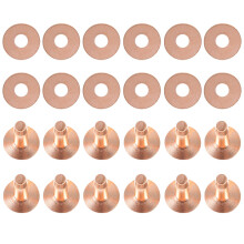 100Sets DIY Lederen Klinknagels Set Goud Voor Tassen Riemen En Lederen