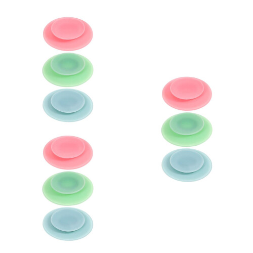9Pièces Plats Silicone Multicolores Avec Ventouse Antidérapante 2