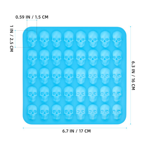 5Pcs Silicone Cookie Mold Mini Skull Biscuit Mould Set 1