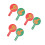 6Pièces Paddles Participation Classe Double Face Plastique 8