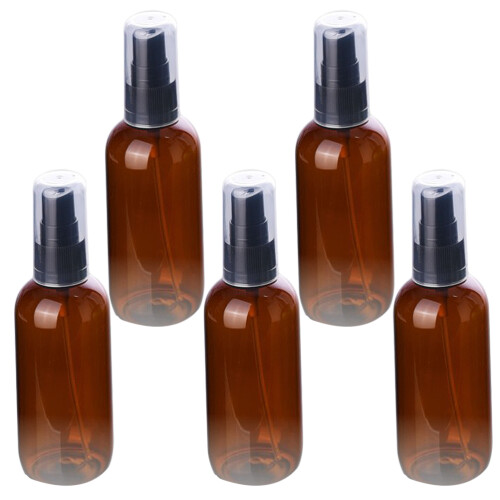 15Pcs Compact Cosmetic Spray Bottles Fine Mist Light Brown Set