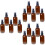 15Pcs Compact Cosmetic Spray Bottles Fine Mist Light Brown Set 4