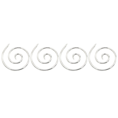 16Pcs Silver Alloy Spiral Cable Knitting Needles for Handmade Sweaters