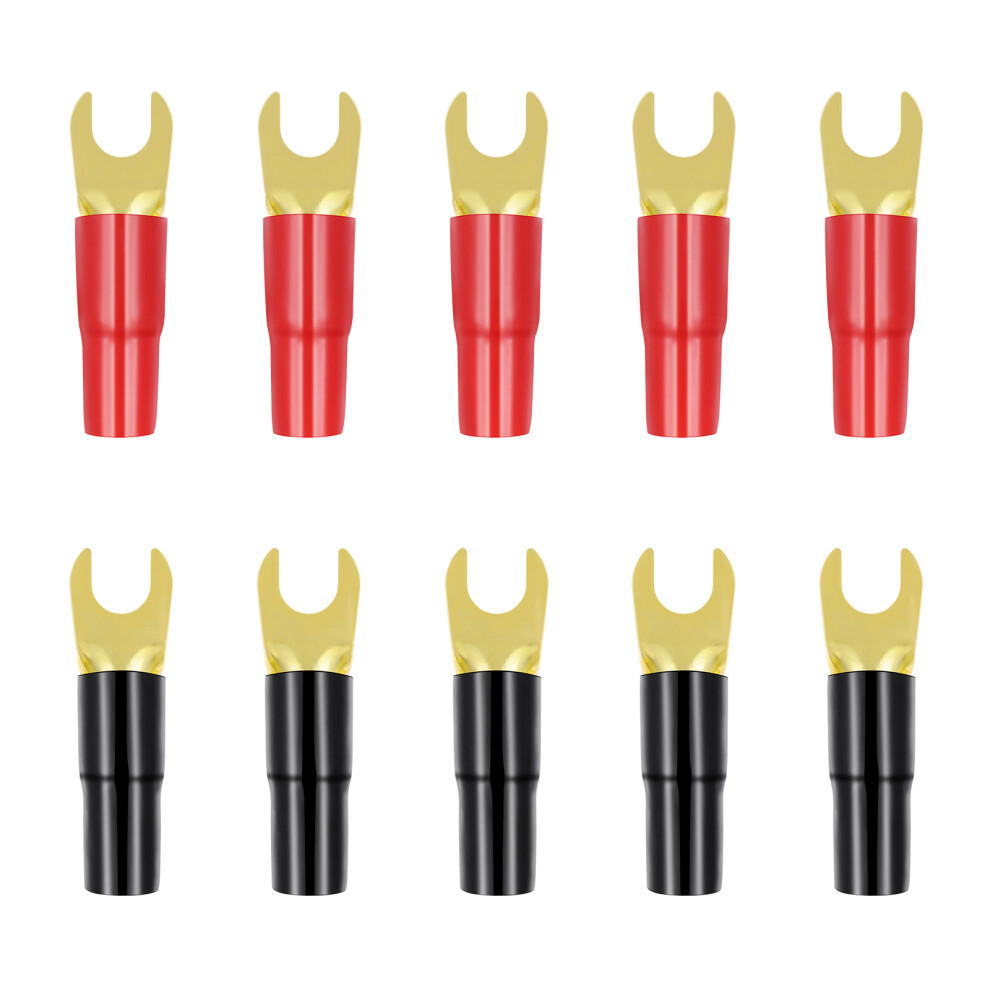 20Pairs Assorted Color Spade Terminal Crimp Connectors Copper 8Ga 3043883629620