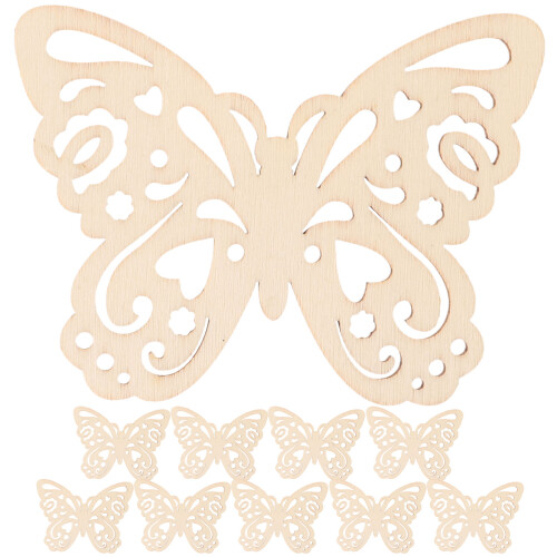 20Pièces Découpes Bois Beige Durable Pour Décorations Loisirs DIY