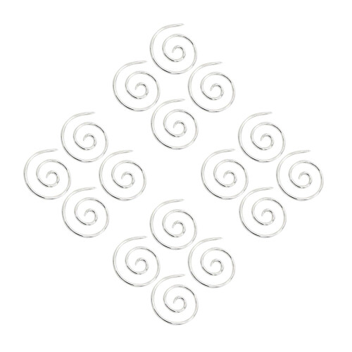 16Pcs Silver Alloy Spiral Cable Knitting Needles for Handmade Sweaters 1