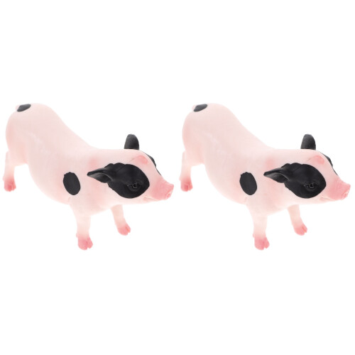 2Pcs Realistic Plastic Simulated Pig Model Animal Figure 2