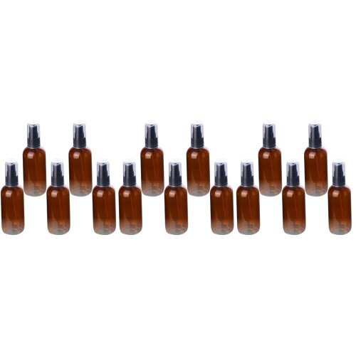 15Pcs Compact Cosmetic Spray Bottles Fine Mist Light Brown Set 2