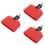 3Pcs Professional Red Cowbell for Drum Kit Durable Percussion Part 6