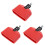 3Pcs Professional Red Cowbell for Drum Kit Durable Percussion Part 2