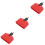 3Pcs Professional Red Cowbell for Drum Kit Durable Percussion Part 5