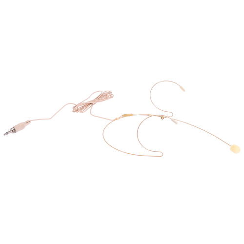 2Pcs Wired Headset Mic With Screw Thread For Singing Teaching Beige 1