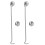 6 Pcs Stainless Steel Window Hook Lock Old-Fashioned 10