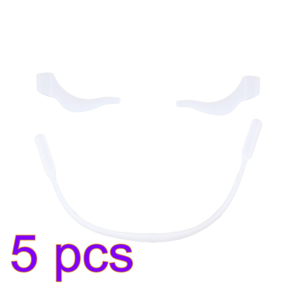 Solustre White 5 Pairs Eyeglasses Strap With Ear Hooks For Kids